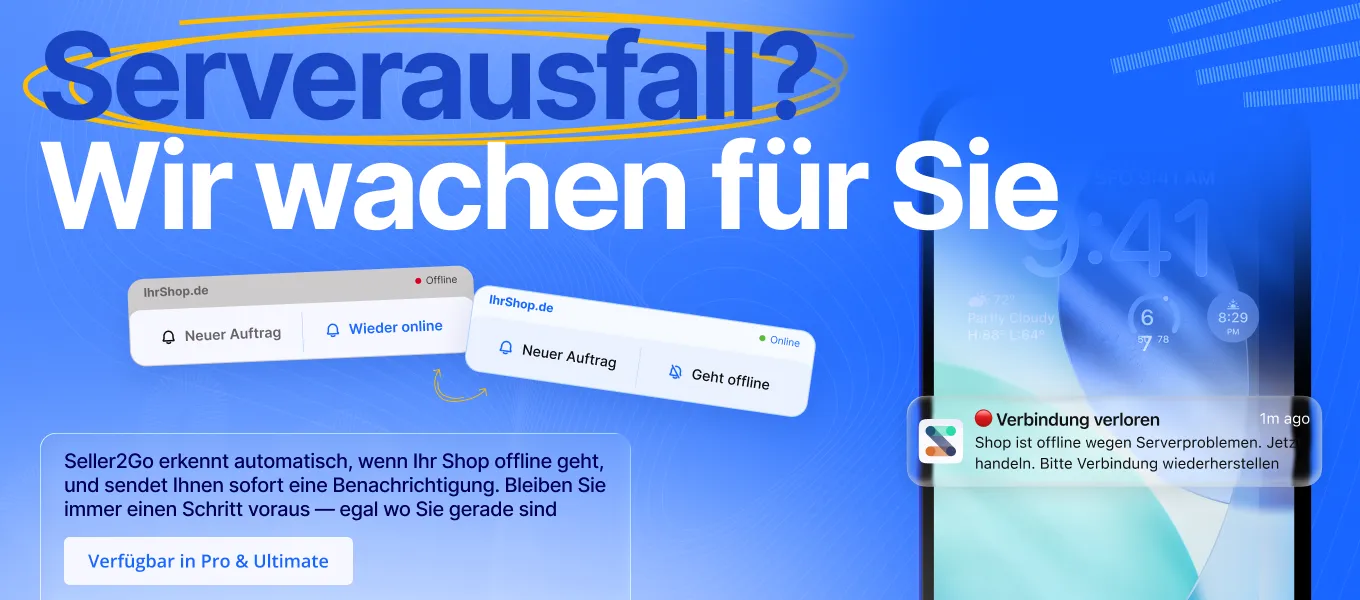 Seller2Go Dashboard für den JTL-Shop