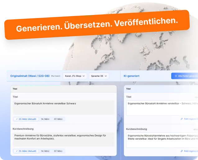 Content Master erzeugt und übersetzt Produkttexte aus JTL-Wawi-Daten
