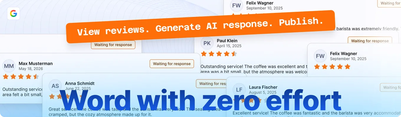 View reviews, generate an AI response and publish