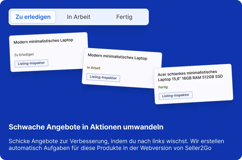 Listing-Inspektor mit Katalogqualität und Aufgaben