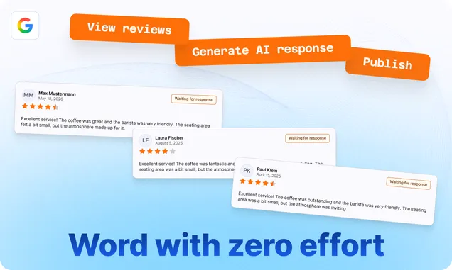 Answering Google reviews with AI